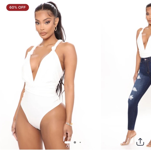 3 for $10 Knot Your Only One Bodysuit Brown NWT Fashion Nova XL - Picture 4 of 5